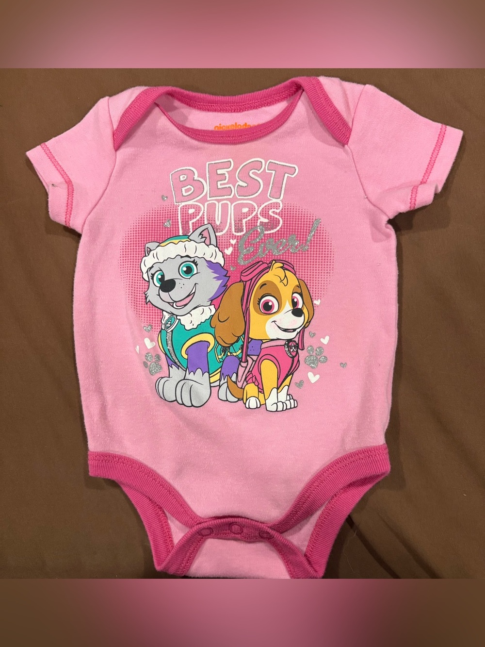 Nickelodeon PAW Patrol "Best Pups Ever!" Skye & Everest Bodysuit - Size Newborn